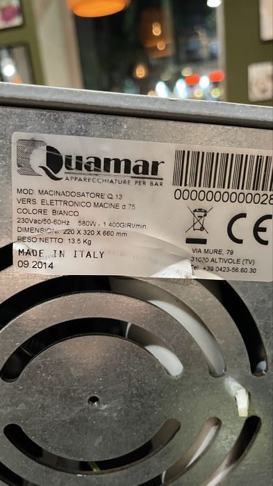 Profesjonalny młynek Quamar Q13 – nowe żarna Ø75 mm