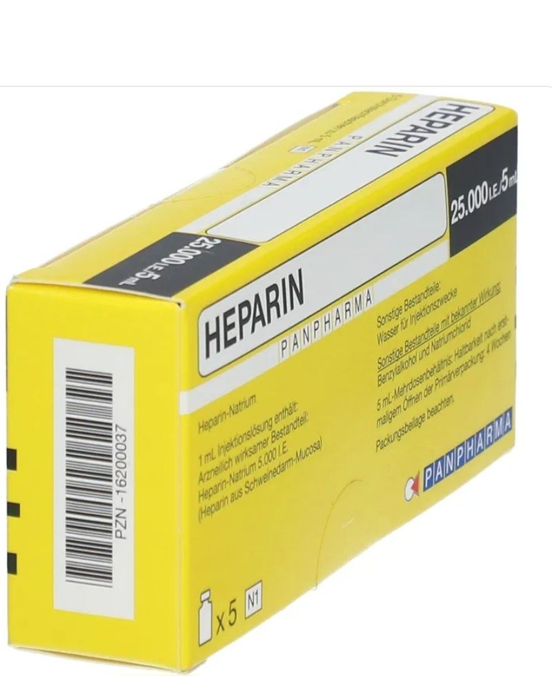 Heparin Panрharma 25.000 i.e/5 ml Гепарин панфарма Германия