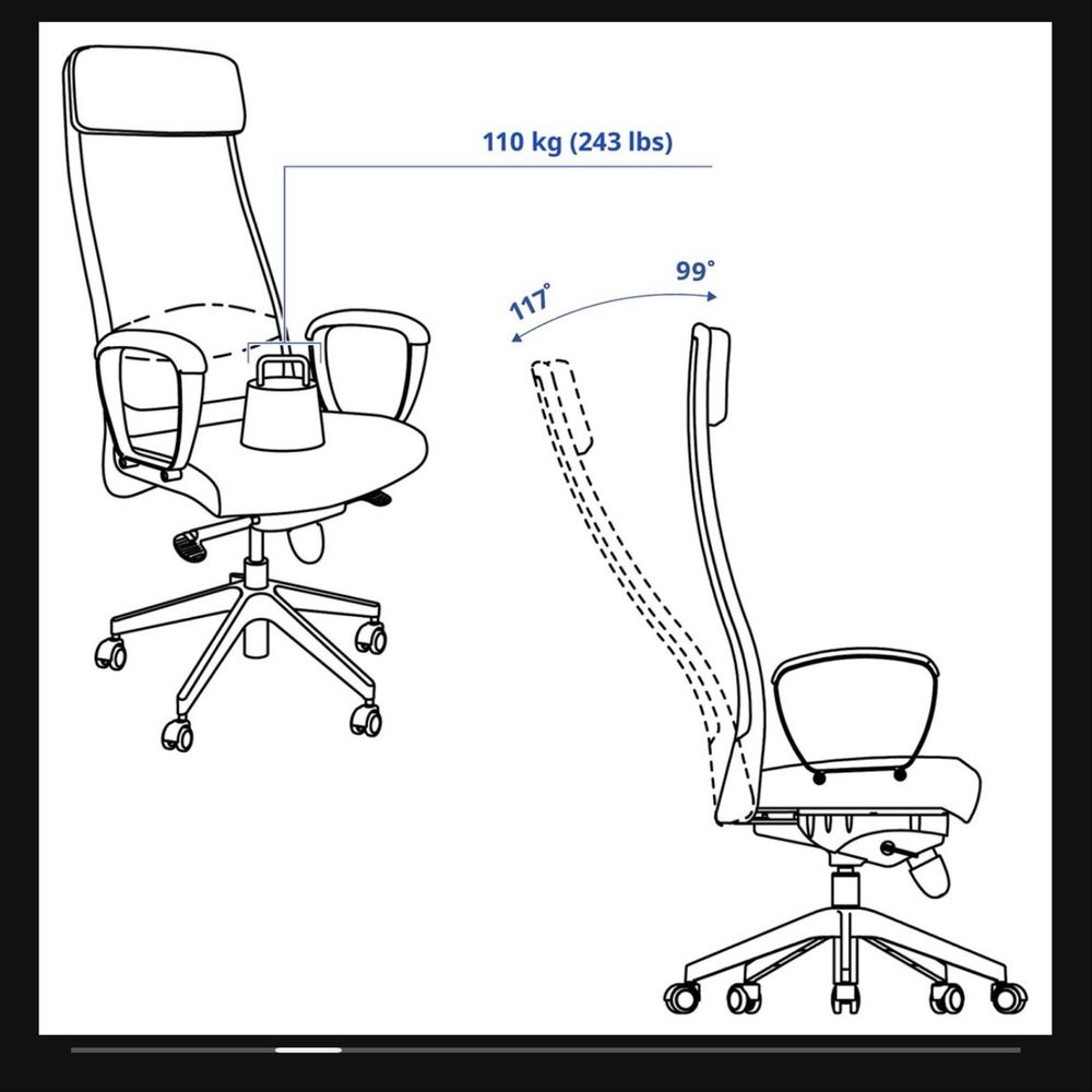 Fotel Markus Ikea stan idealny