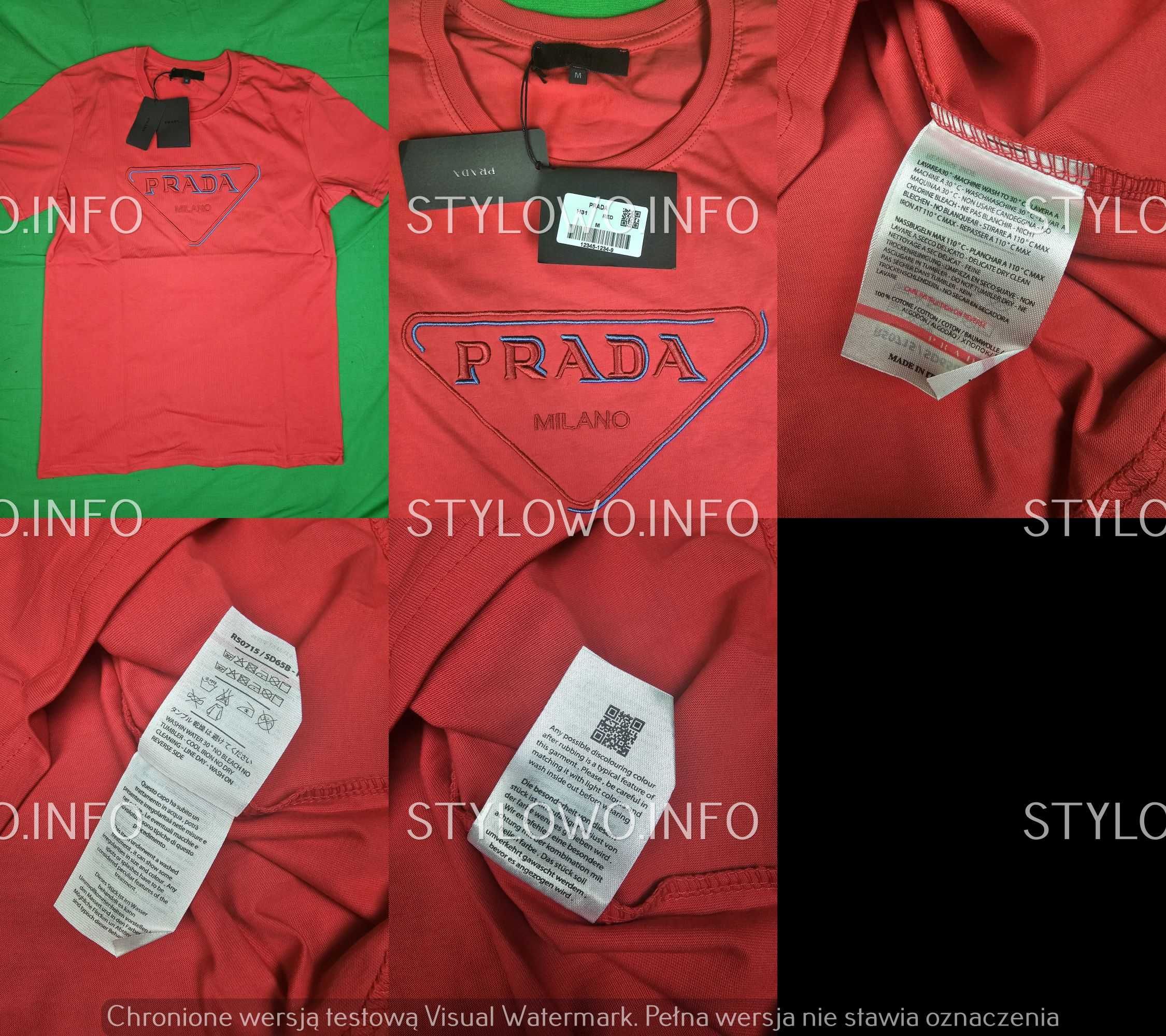 Koszulka męska Prada Milano t-shirt hit nowość