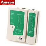 Тестер интернет кабеля Ампком, кабельный тестер RJ45, RJ11 разъем