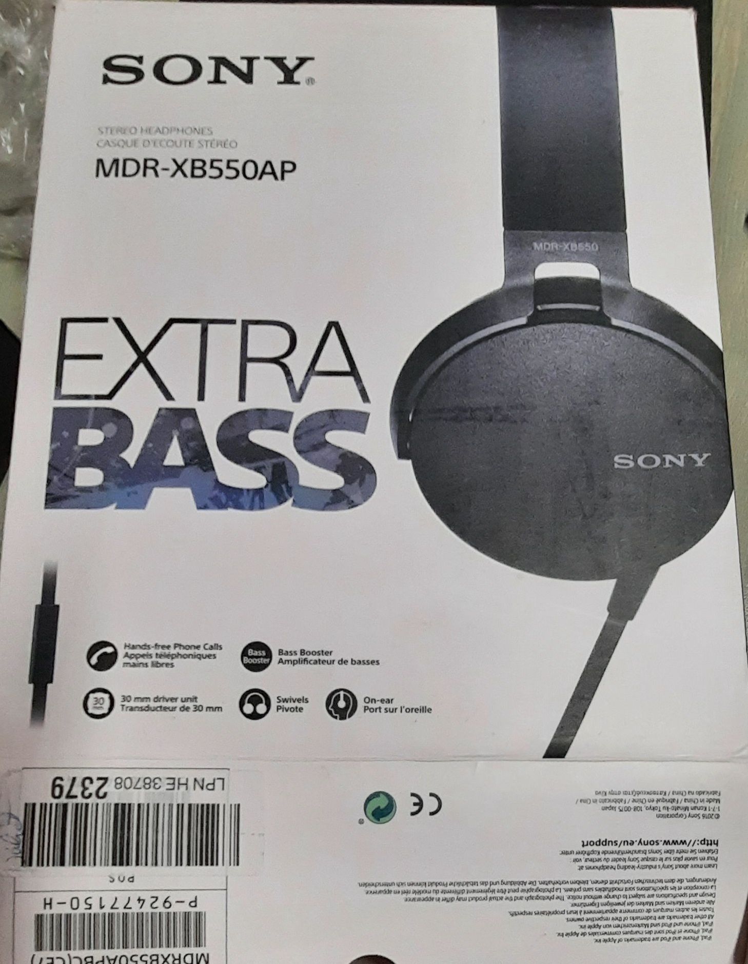 Słuchawki sony mdr-xb550ap uszkodzone