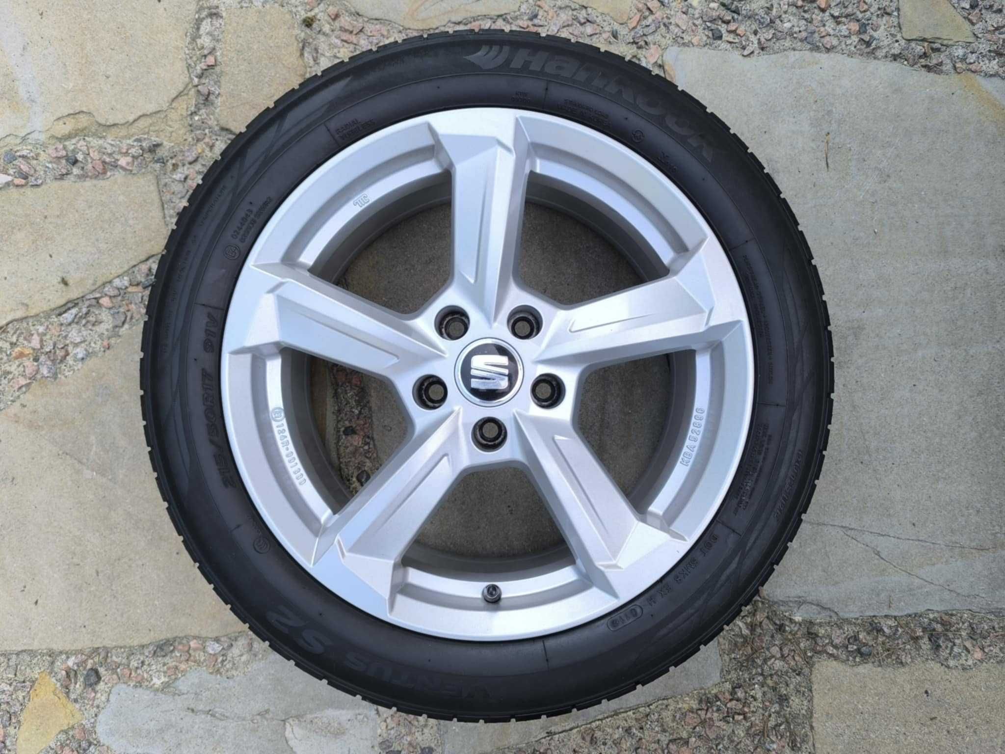 Alufelgi 17 5x112 opony letnie 215/50R17 Audi VW Skoda Mercedes et29