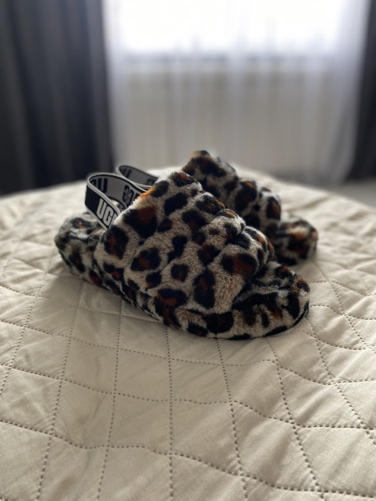 ugg fluff yeah amphora slide leopard slingback sandals