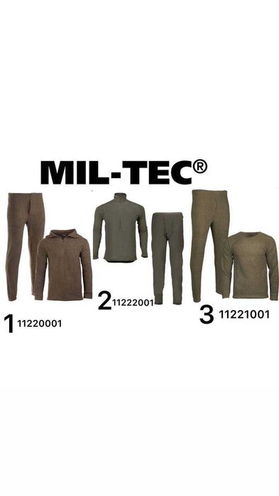 Термобілизна тактична Mil-Tec Флісова на замку Утеплена Олива