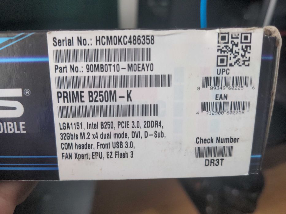 Motherboard Asus PRIME B250M-K LGA1151 DDR4