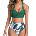 Strój Kąpielowy Dwuczęściowy Kostium Wysoki Stan Boho Bikini Wiązanie