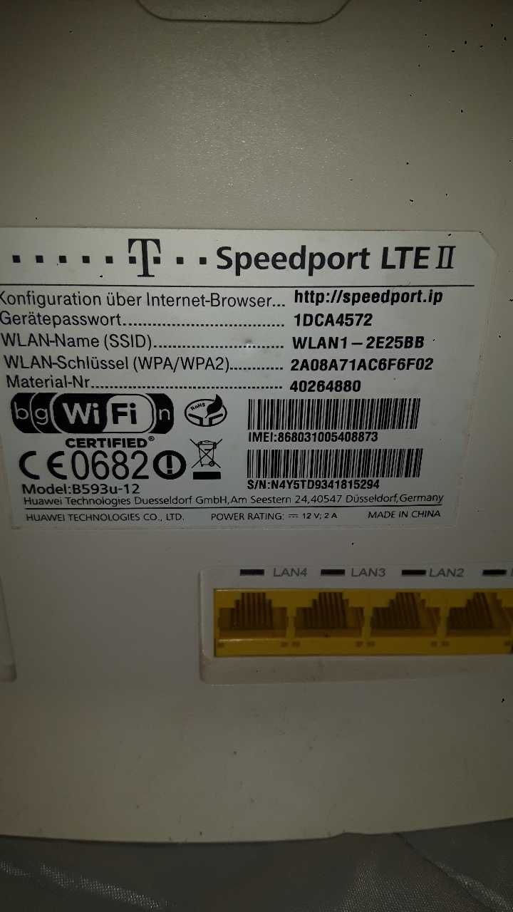 Router Speedport lte 2