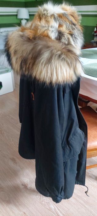 Parka z futrem naturalnym
