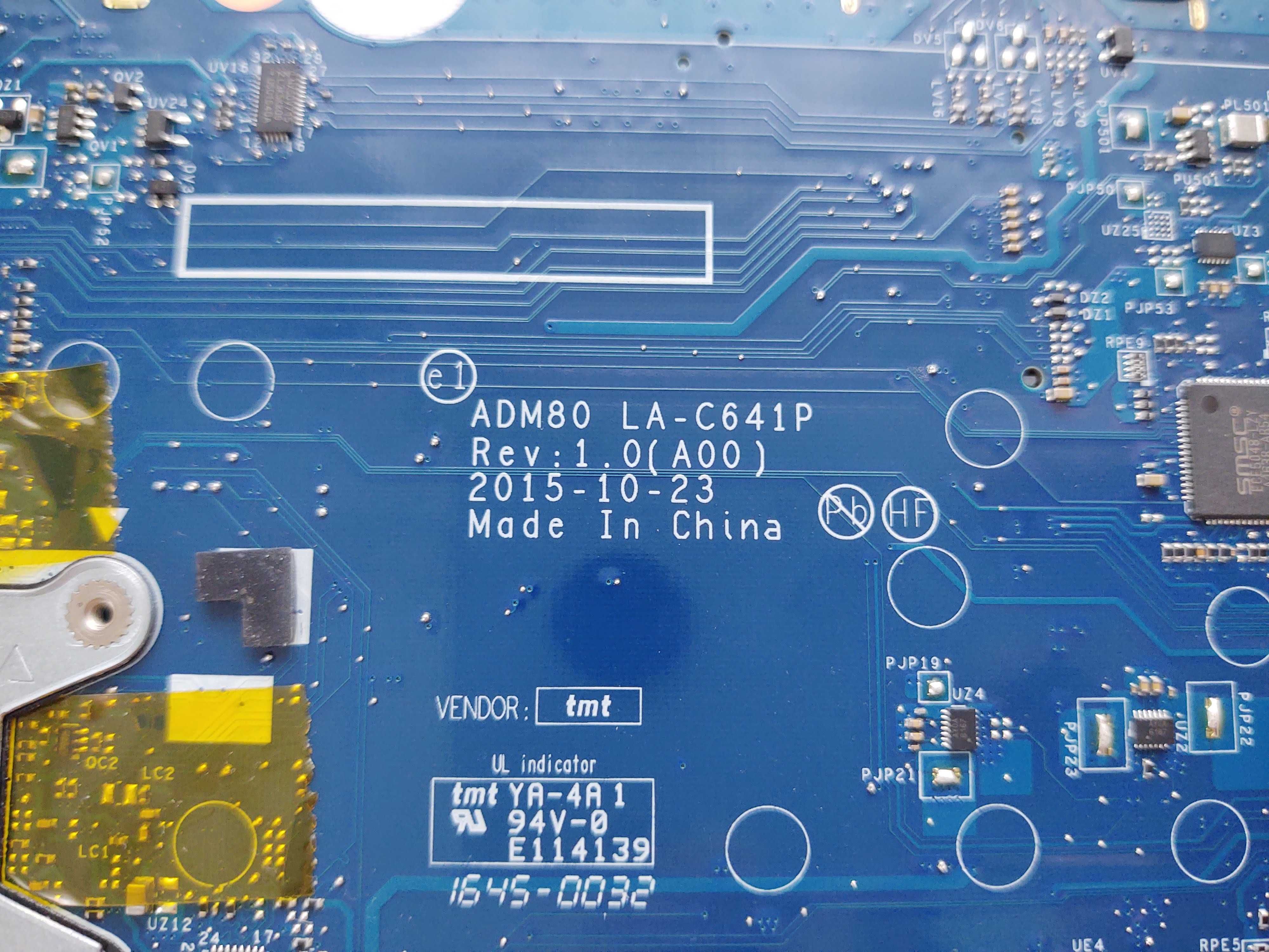 Материнська плата ADM80 LA-C641P Dell Latitude E5570 i5-6300U