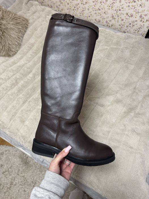 Жокейські чоботи (єврозима),натуральна шкіра