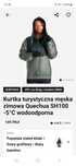 OKAZJA Kurtka turystyczna zimowa męska Quechua SH100 -5 stopni wodoodp