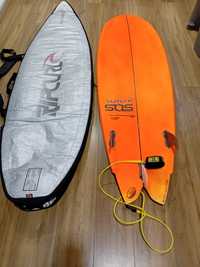 Prancha de Surf NOVA Volture  6,6 43 Lt +deck+ leash+ quilhas +capa