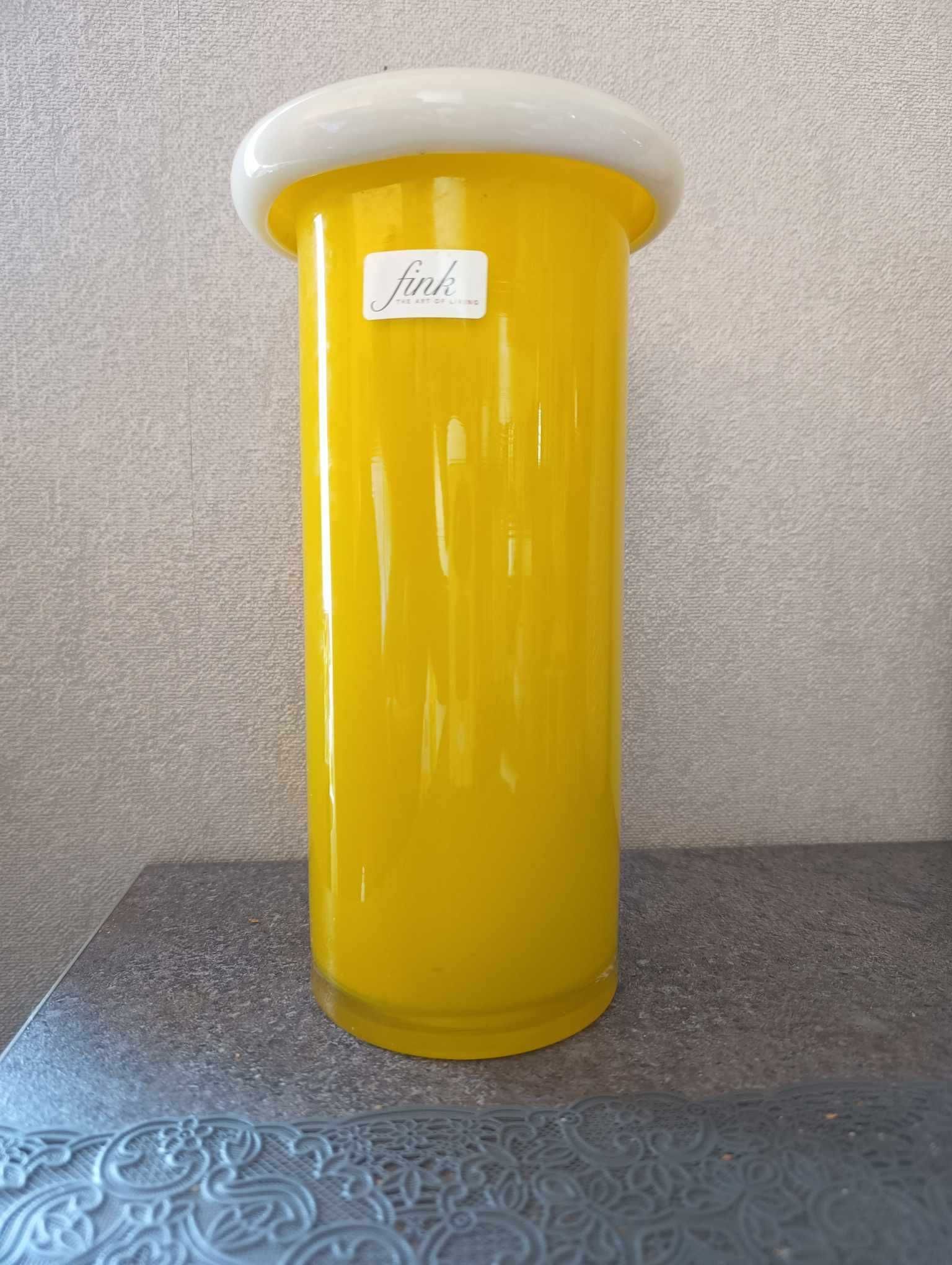 Wazon  szklany żólty