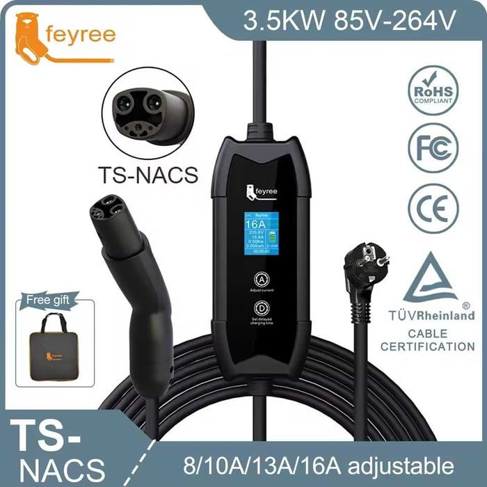 Зарядка Зарядний пристрій Feyree 3,5kW 16A NACS Tesla