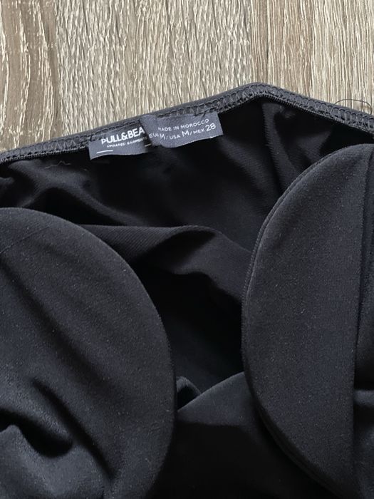 Чорний боді сексі декольте на силіконі