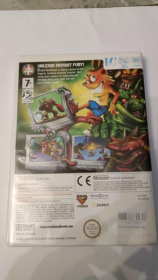 Gra Wii Crash mind over Mutant