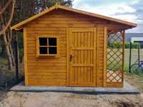 Domek ogrodowy, narzedziowy *MICHAŁ* domek 3x3 drewutnia 3x0.6m