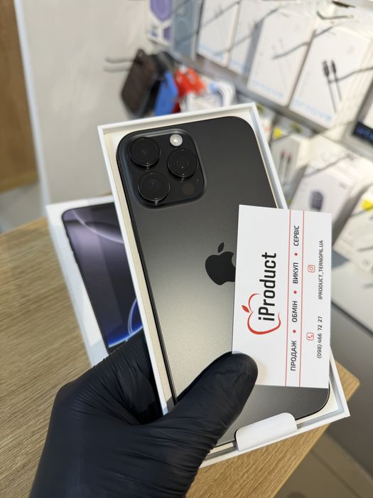 iPhone 16 Pro Max 256Gb Black Titanium Європа, Ідеальний стан!