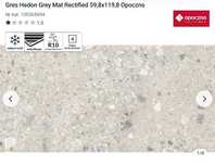 gres hedon grey mat rectified 59,8x119,8 opoczno 1 płytka