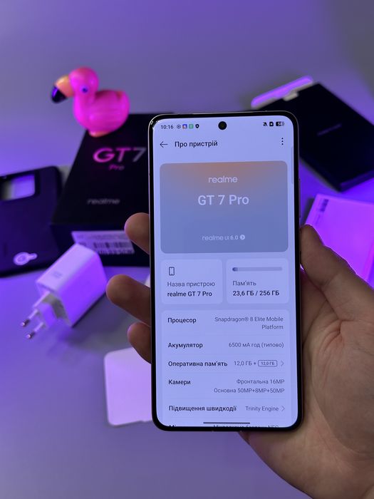 НОВИЙ realme GT 7 Pro 5G 12/256 snapdragon 8 elite європейська версія