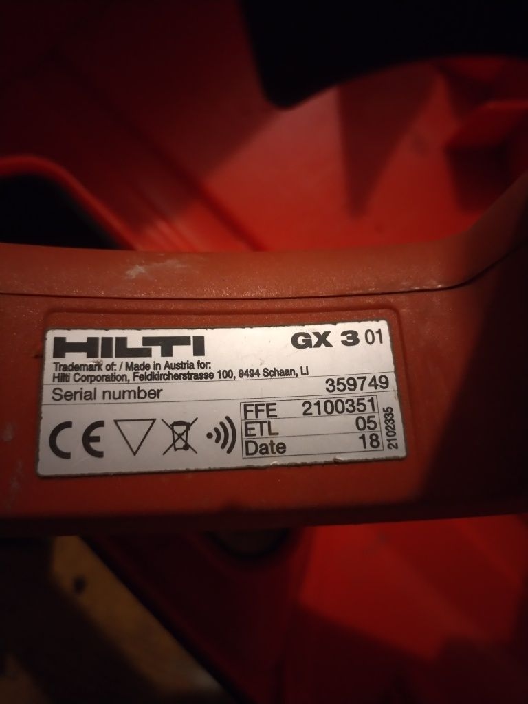 Hilti gx3 osadzaka gwoździarka