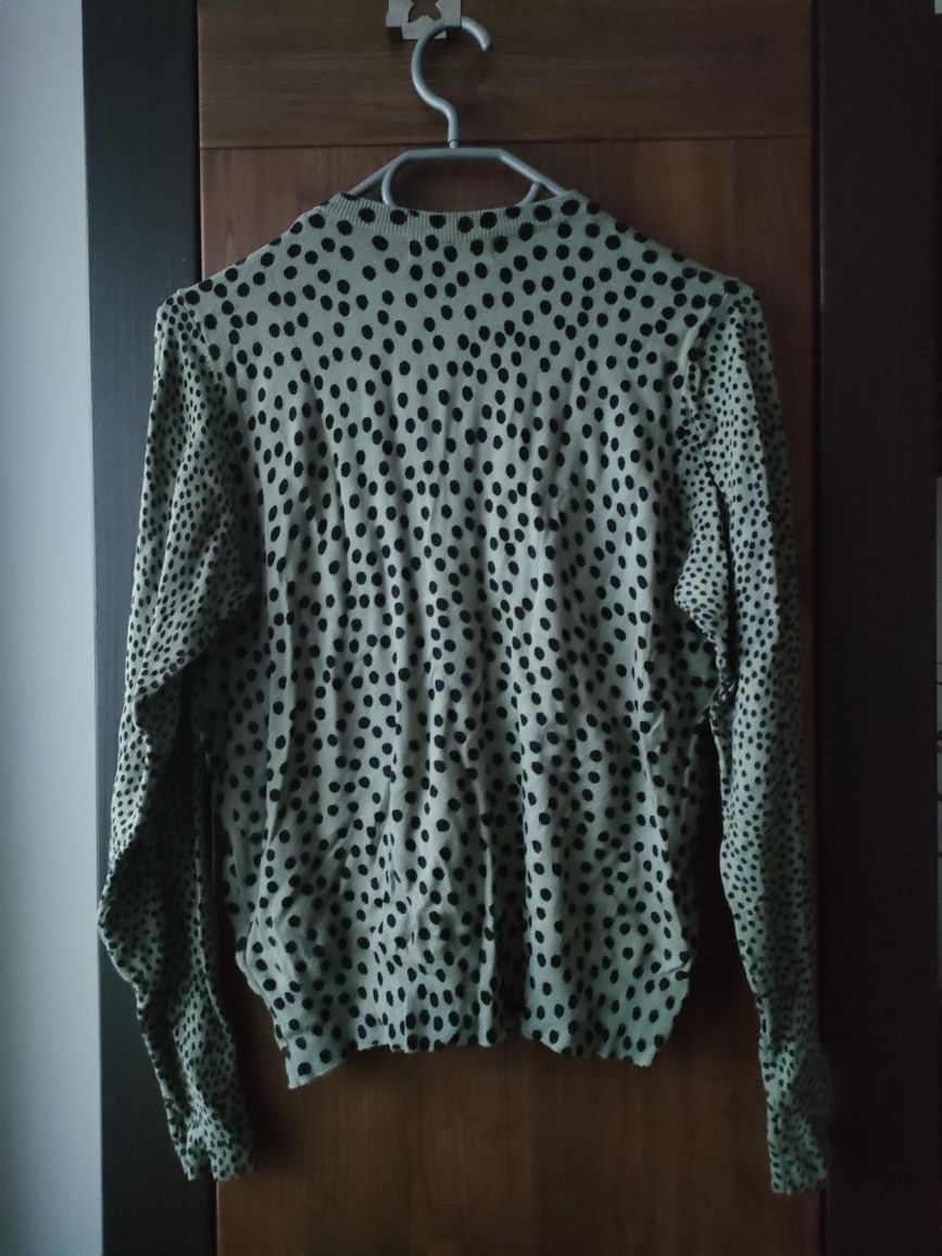 Sweter XL khaki M&S Collection sweter w kropki sweter w groszki