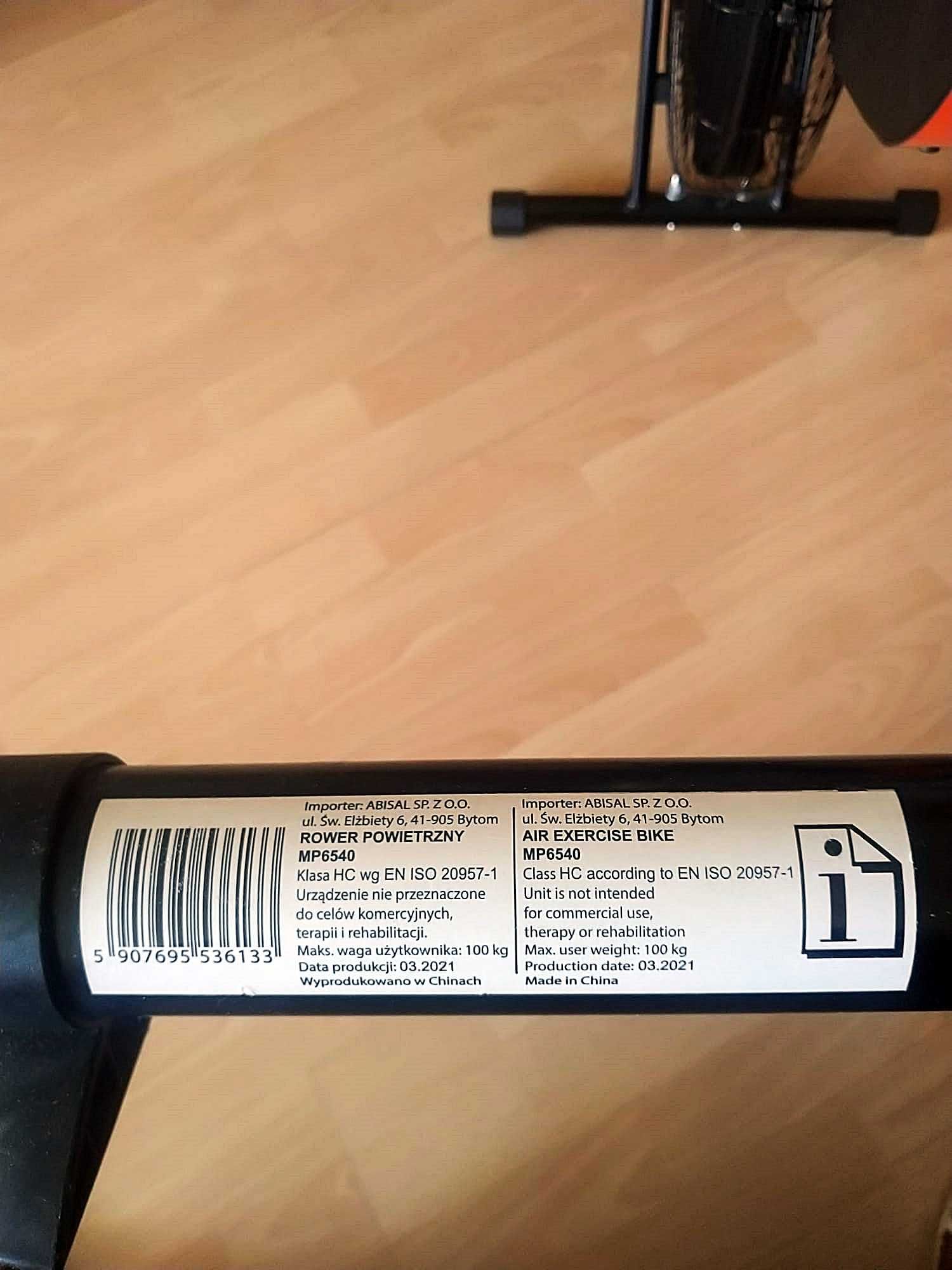 Rower stacjonarny powietrzny HMS MP6540 crossfit Zawiercie woj Śląskie