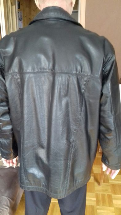 Kurtka skórzana męska czarna