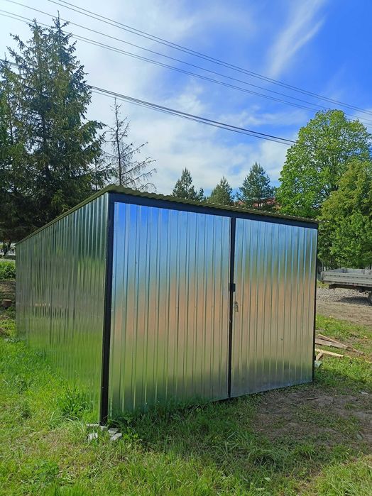 Garaż blaszany 3x5 ( konstrukcja ocynk, transport i montaż gratis)