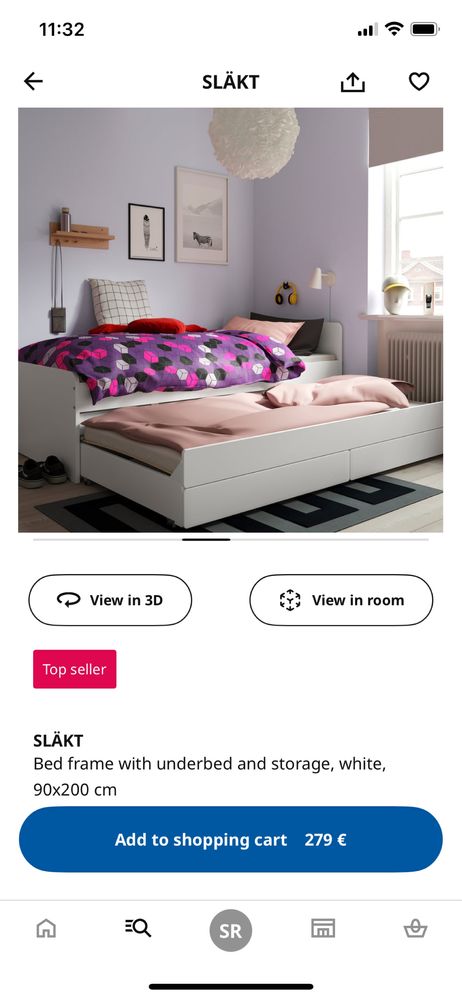 Cama de casal IKEA em ótimo estado