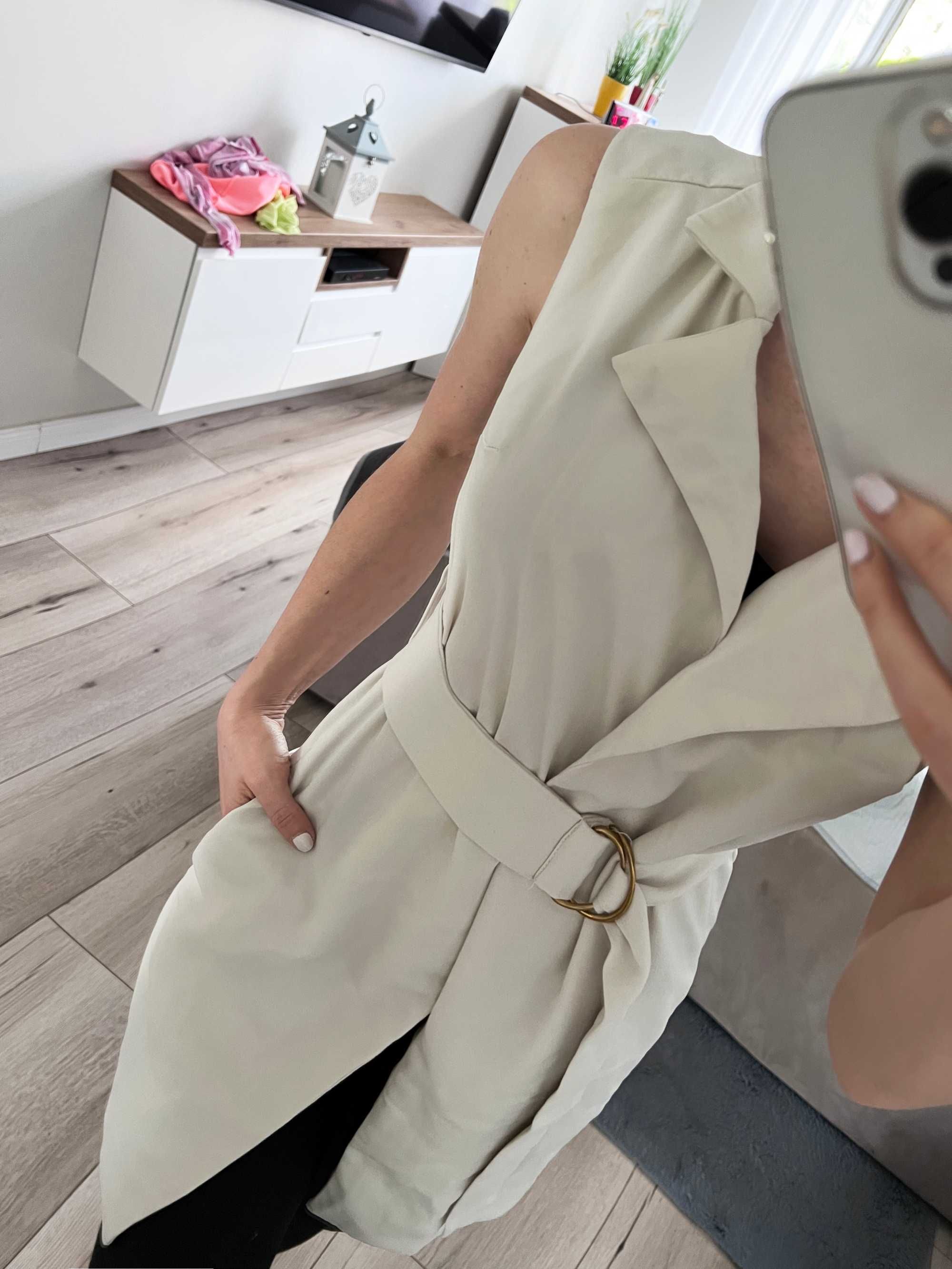 H&M bluzka tunika narzutka trencz 34