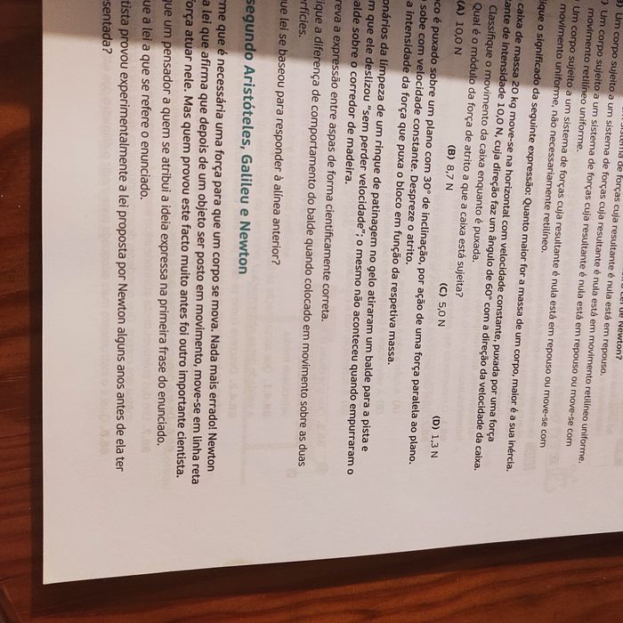 Exercícios de Física e Química A 11° Ano