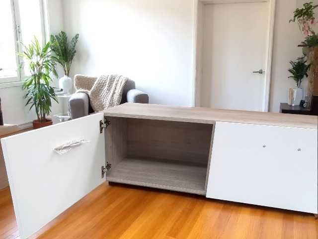 Base TV com 3 Portas | Nova | Já Montada | Entrega Grátis