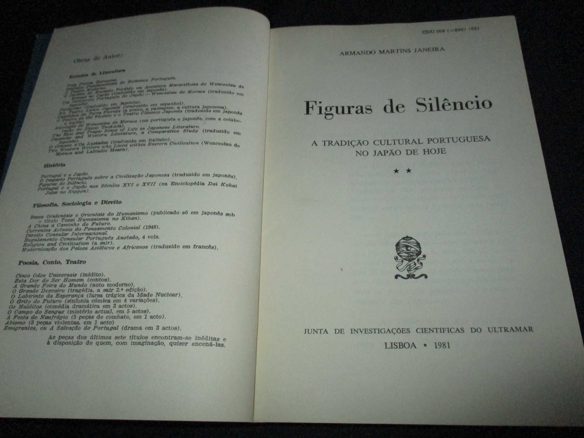 Livro Figuras de Silêncio Tradição Portuguesa no Japão Autografado
