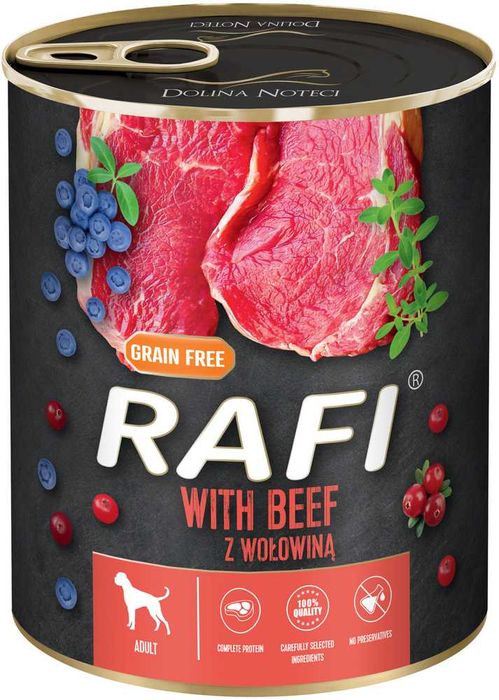 Mokra karma dla psa Rafi z wołowiną 800g
