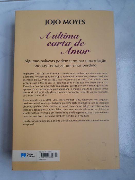 Vendo livro "A última carta de amor" de Jojo Moyes