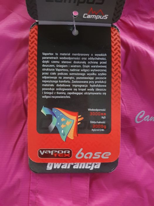 CAMPUS Vanessa kurtka damska membrana 3000 przeciwdeszcz treking r 38