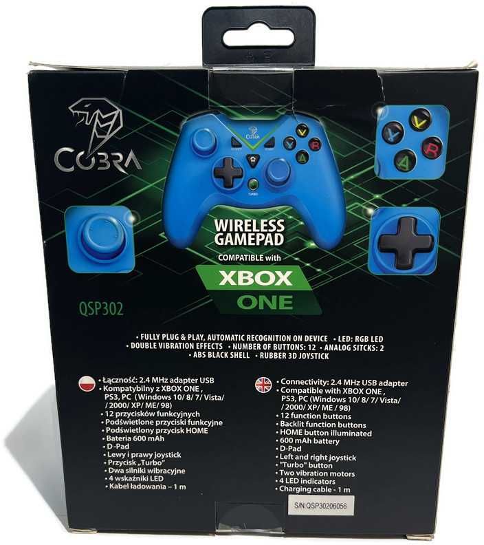 Cobra QSP302 Bezprzewodowy pad Xbox JAK NOWY