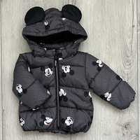 H&M 74cm 6-9m ocieplana kurtka szara Mickey Mouse Disney.