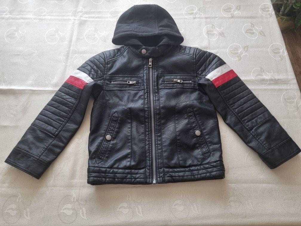 Kurtka chłopięca z eko-skóry, C&A rozmiar 128 cm