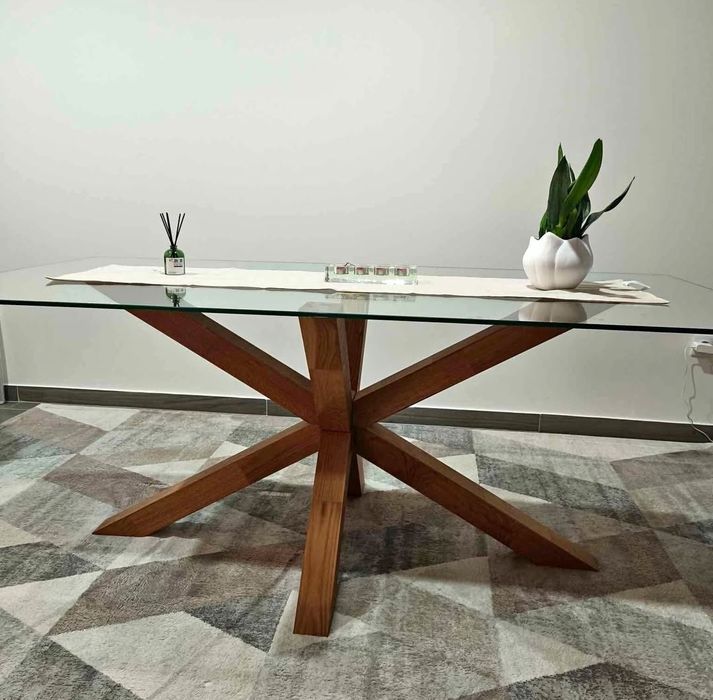 Mesa retangular vidro