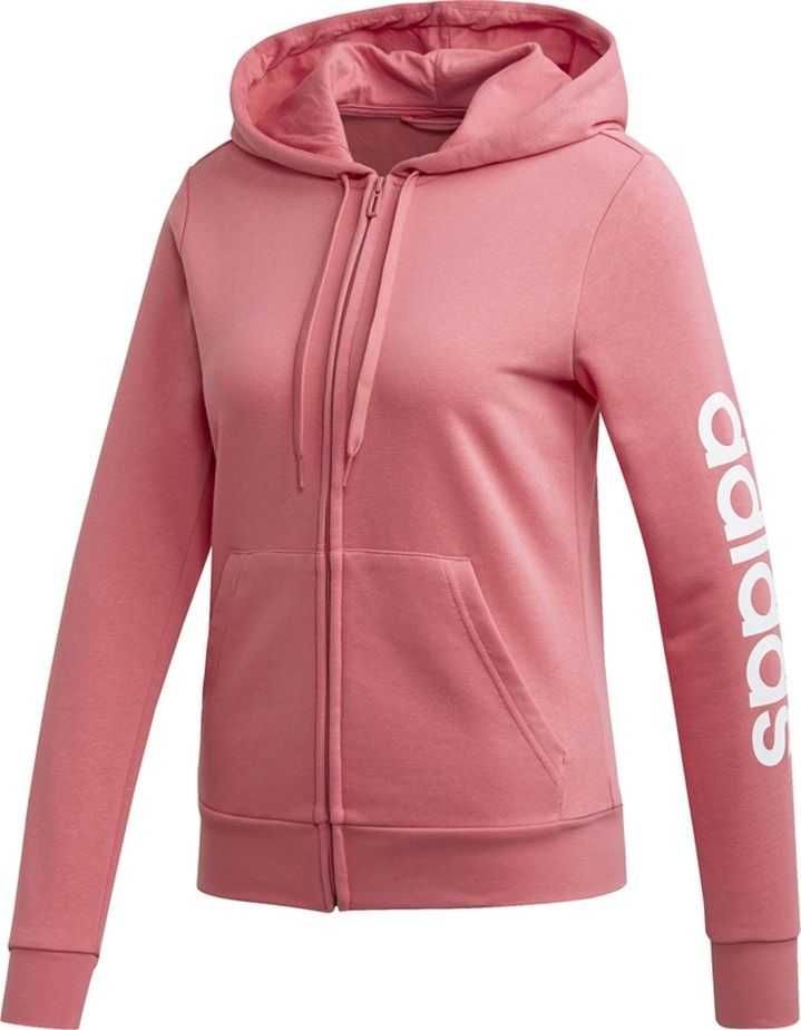 Adidas bluza damska W Essentials Linear FZ HD różowa r. L