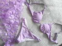Fioletowe bikini shein fioletowe M