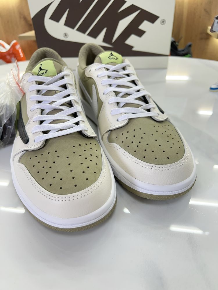 Кросівки Nike Air Jordan 1 Low x Travis Scott “Golf” Lime Beige