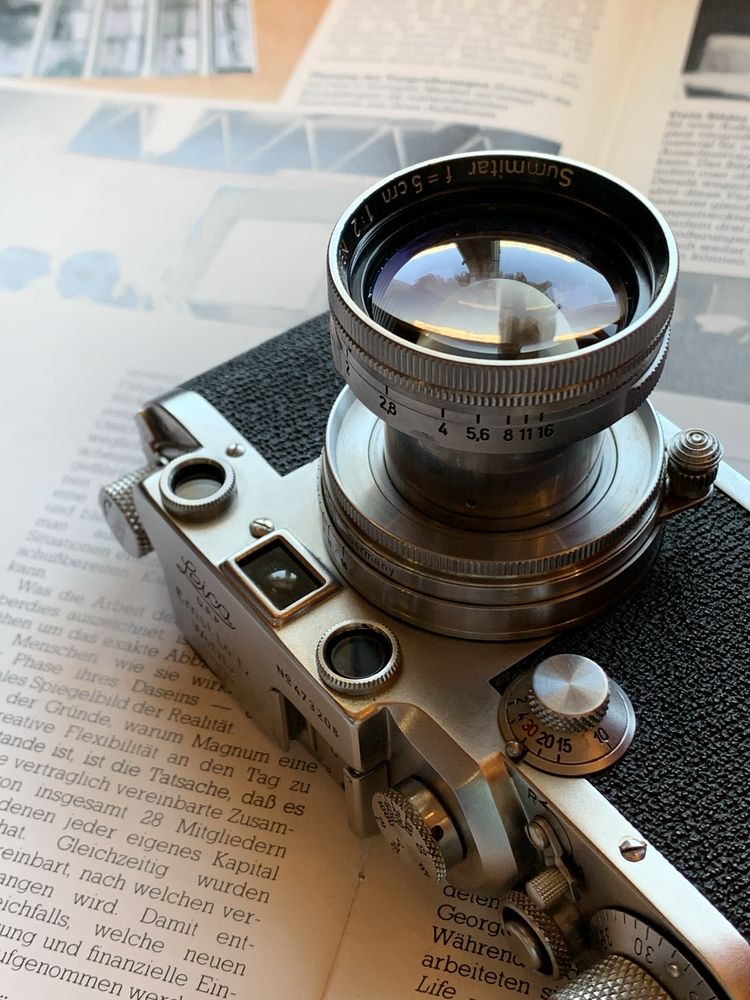 Leica IIIc з обʼєктивом Summitar 50mm f/2 чудовий стан