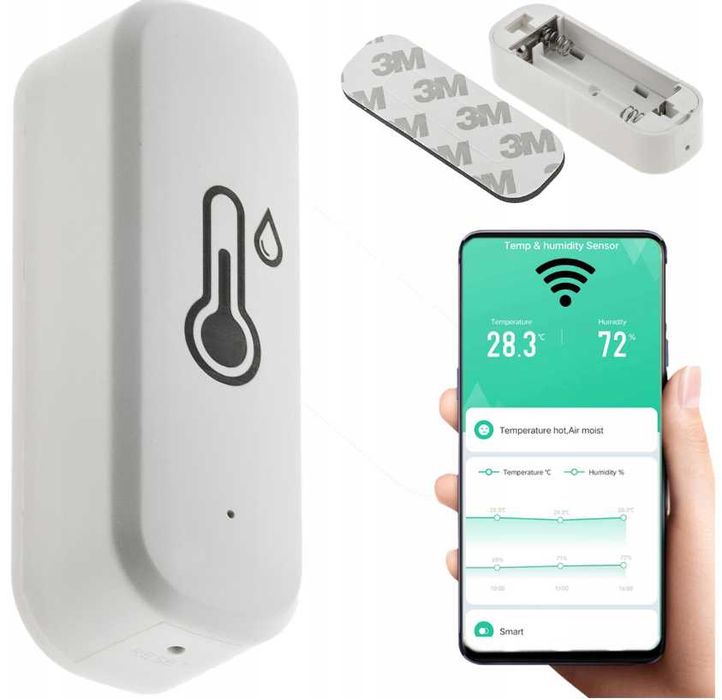 Czujnik temperatury i wilgotności TUYA WiFi  SMART