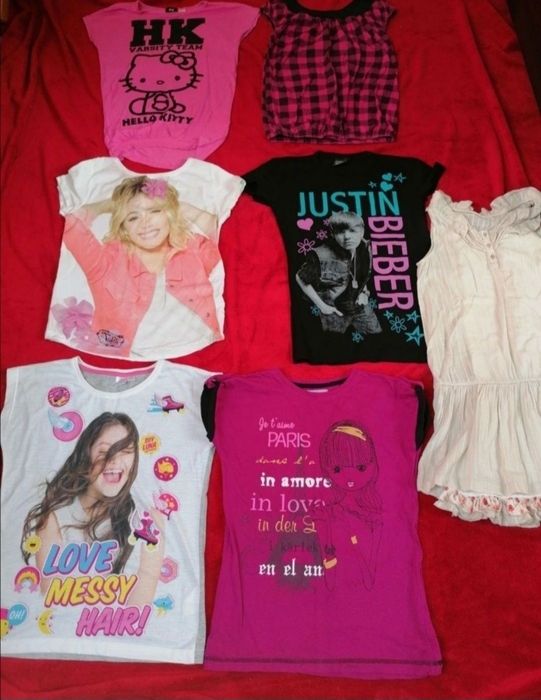 Koszulki roz 134/140 i 146 + sukienka ZARA