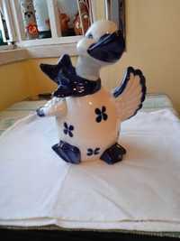 pato em porcelana porta colheres de pau