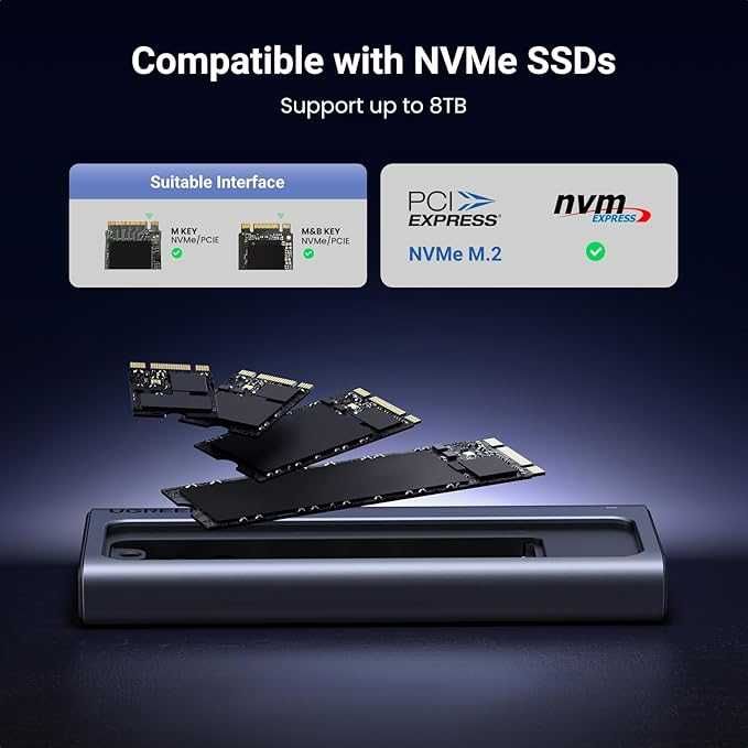 Obudowa dysku 40 Gbps M2 SSD, NVMe Adapter obudowy USB C 4.0 UGREEN